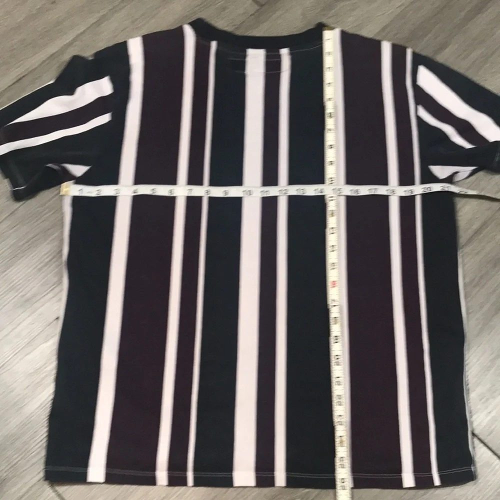 Guess Vintage Striped Screen Print Classic Triangle Screen Print‎ T-Shirt size S - Picture 8 of 8